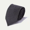 Pini Parma Dark Grey Flannel Tie - Hand Made In Italy New