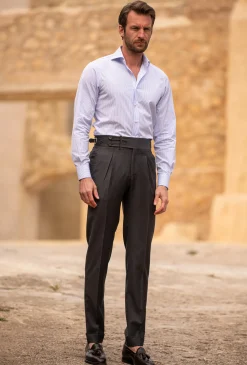 Pini Parma Dark Grey Trousers "Limited Edition" - Made In Italy Online