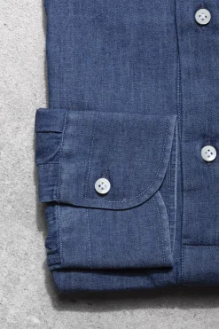 Pini Parma Denim Popover Shirt - Made In Italy New