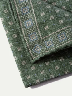 Pini Parma Green Fancy Pocket Square - Made In Italy Store