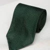 Pini Parma Green Grenadine Silk Tie - Hand Made In Italy Outlet