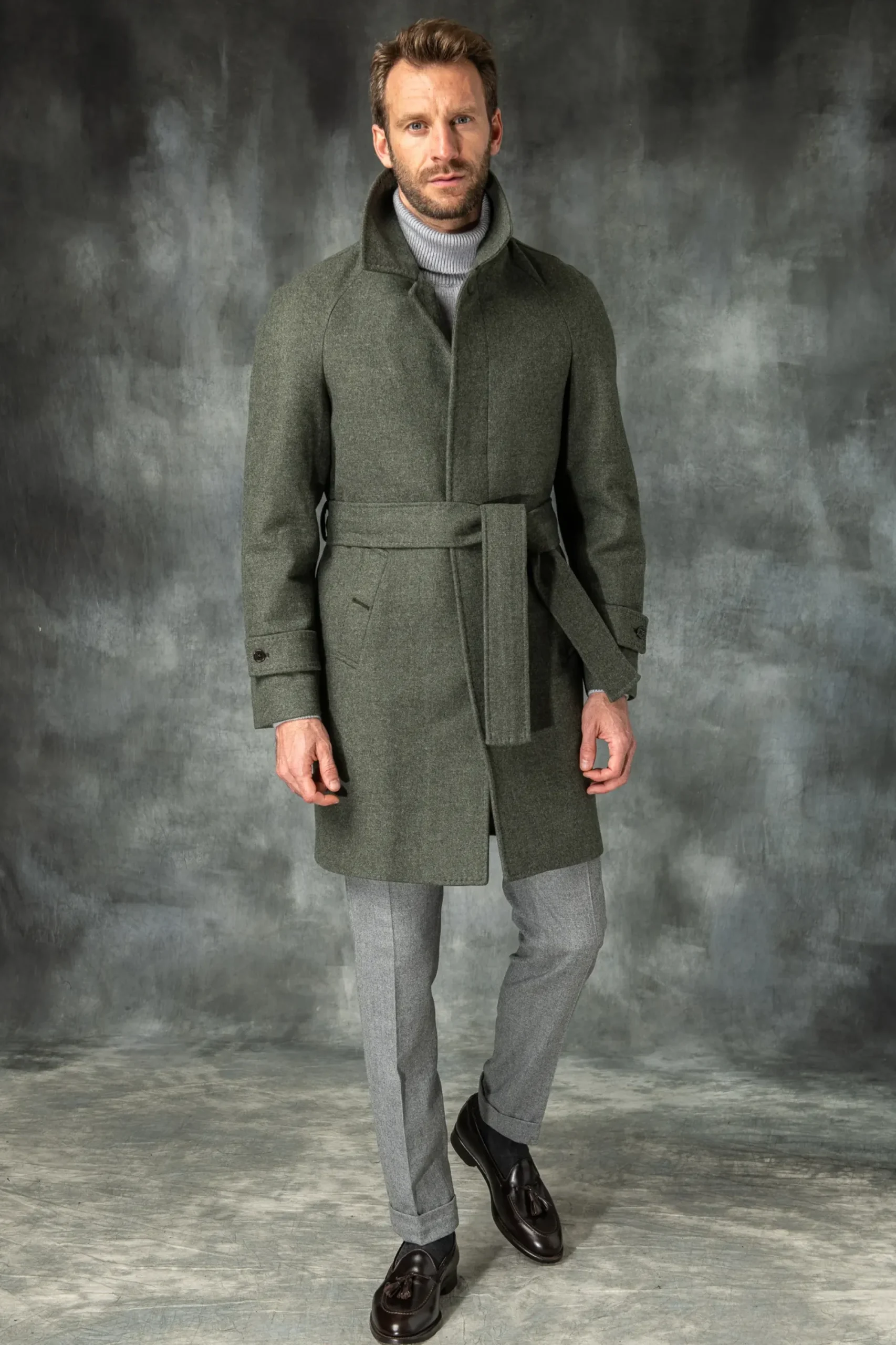 Pini Parma Green Raglan Coat – Made In Italy Best Sale
