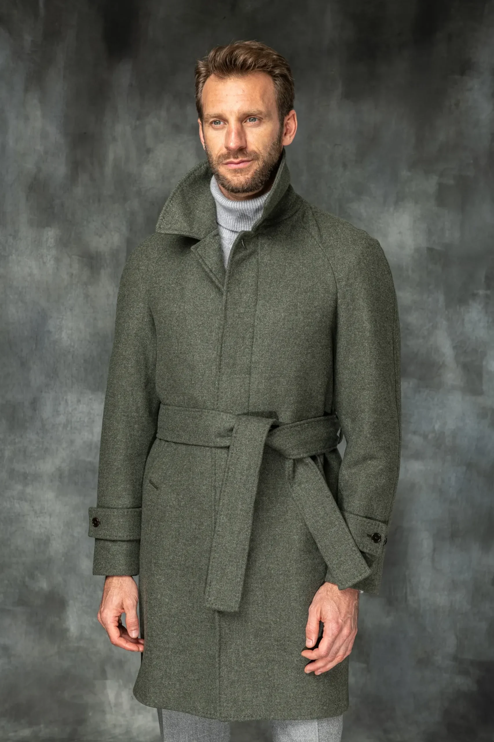 Pini Parma Green Raglan Coat – Made In Italy Best Sale