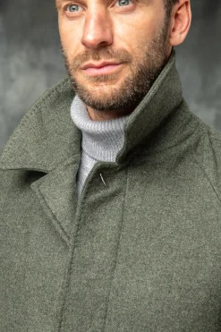 Pini Parma Green Raglan Coat – Made In Italy Best Sale