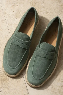 Pini Parma Green Suede Espadrilles - Made In Italy Store