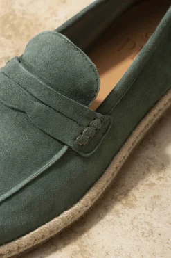 Pini Parma Green Suede Espadrilles - Made In Italy Store