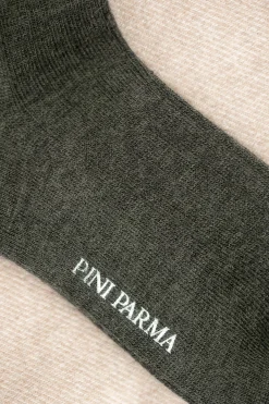 Pini Parma Green - Super Durable Wool Short Socks - Made In Italy Discount