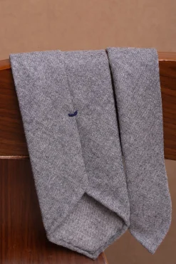 Pini Parma Grey Flannel Tie - Hand Made In Italy Hot