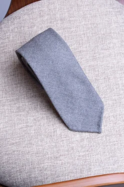 Pini Parma Grey Flannel Tie - Hand Made In Italy Hot