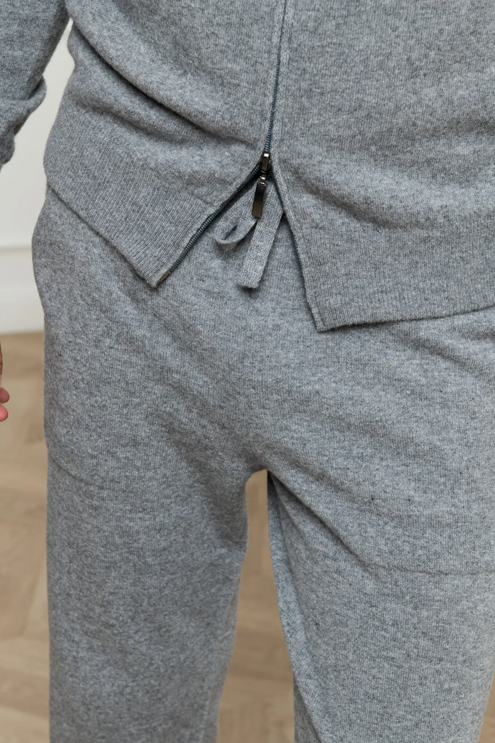 Pini Parma Grey Leisure Joggers - Made In Italy Sale