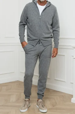 Pini Parma Grey Leisure Joggers - Made In Italy Sale