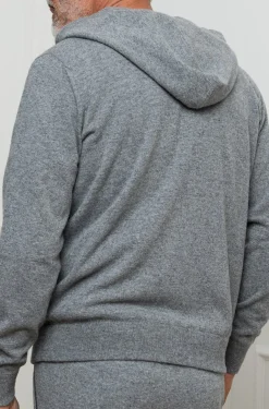 Pini Parma Grey Leisure Zip Hoodie - Made In Italy Flash Sale