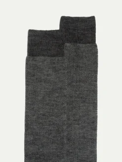Pini Parma Grey Micro Fancy Short Socks - Made In Italy Cheap