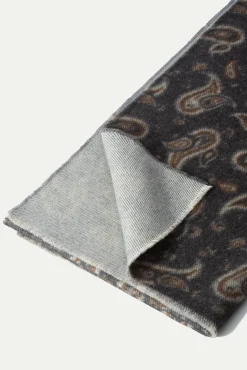 Pini Parma Grey Paisley Reversible Scarf - Made In Italy Cheap