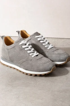 Pini Parma Grey Runners - Made In Italy Flash Sale