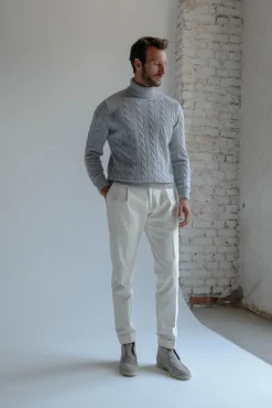 Pini Parma Grey Turtleneck – Made In Italy Online