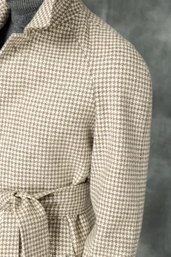 Pini Parma Houndstooth Raglan Coat – Made In Italy Fashion