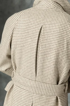 Pini Parma Houndstooth Raglan Coat – Made In Italy Fashion