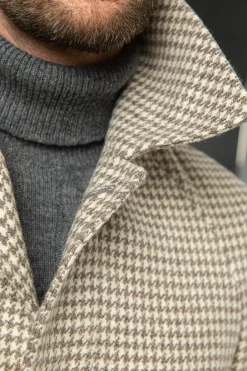 Pini Parma Houndstooth Raglan Coat – Made In Italy Fashion
