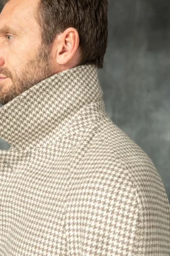 Pini Parma Houndstooth Raglan Coat – Made In Italy Fashion