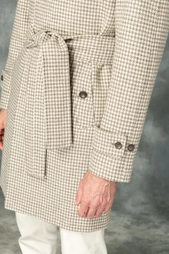 Pini Parma Houndstooth Raglan Coat – Made In Italy Fashion
