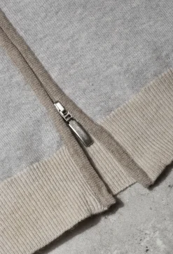 Pini Parma Ice And Taupe Full Zip Cardigan – Made In Italy Best