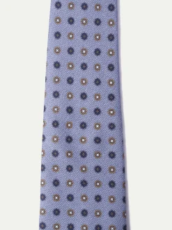 Pini Parma Light Blue Fancy Silk Tie - Made In Italy Outlet
