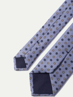 Pini Parma Light Blue Fancy Silk Tie - Made In Italy Outlet