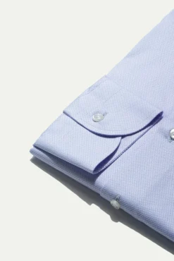 Pini Parma Light Blue Micro Fancy Shirt - Made In Italy Online