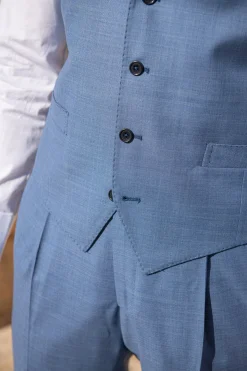 Pini Parma Light Blue Waistcoat 