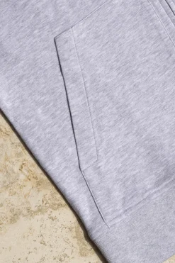 Pini Parma Light Grey Leisure Zip Hoodie - Made In Italy Fashion