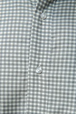 Pini Parma Light Grey Vichy Shirt - Made In Italy New