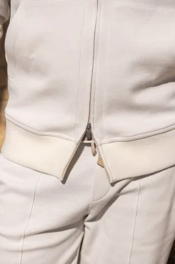 Pini Parma Off-White Leisure Zip Hoodie - Made In Italy Best
