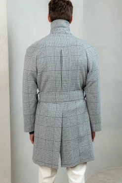 Pini Parma Prince Of Wales Raglan Coat – Made In Italy Hot