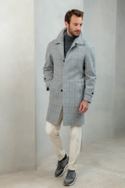 Pini Parma Prince Of Wales Raglan Coat – Made In Italy Hot
