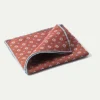 Pini Parma Red Fancy Pocket Square - Made In Italy Discount