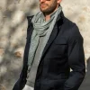 Pini Parma Sage Linen Scarf - Made In Italy Sale
