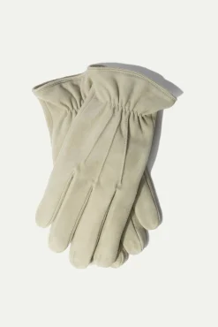 Pini Parma Sand Cashmere Lined Suede Gloves - Made In Italy Flash Sale