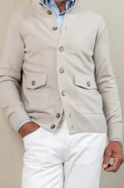 Pini Parma Stone Cashmere Knitted Bomber – Made In Italy Shop