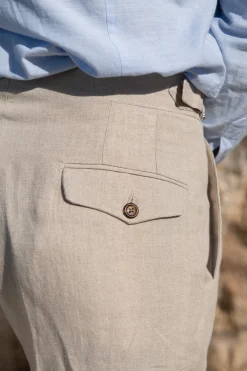 Pini Parma Stone Linen Shorts - Made In Italy Cheap