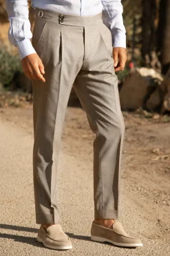 Pini Parma Stone Trousers "Soragna Capsule Collection" - Made In Italy Fashion
