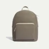 Pini Parma Taupe Leather Backpack - Made In Italy Sale
