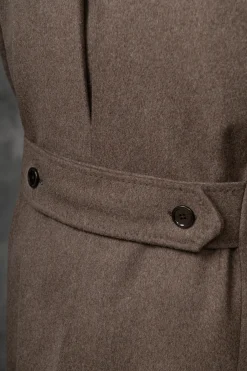 Pini Parma Taupe Polo Coat In Loro Piana Wool – Made In Italy Flash Sale