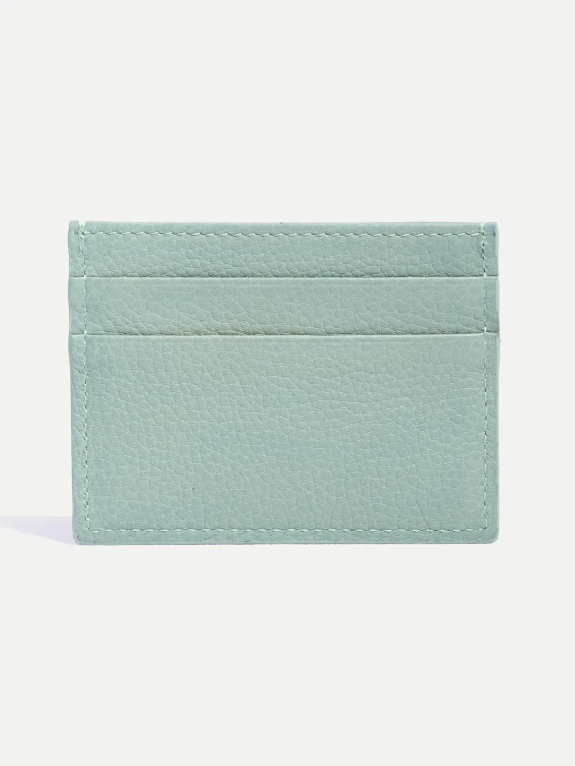 Pini Parma Verde Acqua Leather Card Holder - Made In Italy Clearance