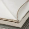 Pini Parma White/Beige Linen Pocket Square - Made In Italy New