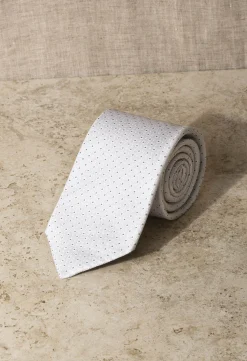 Pini Parma White "Classico" Tie - Hand Made In Italy Flash Sale