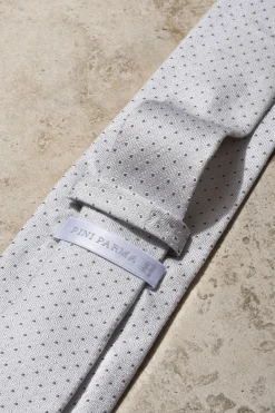 Pini Parma White "Classico" Tie - Hand Made In Italy Flash Sale