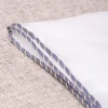 Pini Parma White Linen Pocket Square With Grey And Beige Edges - Made In Italy Sale