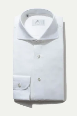 Pini Parma White Soft Touch Shirt - Made In Italy Cheap