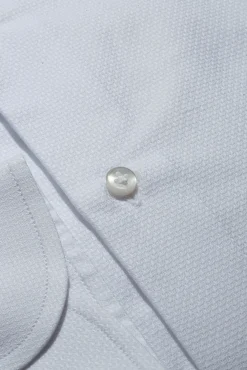 Pini Parma White Textured Shirt - Made In Italy Online